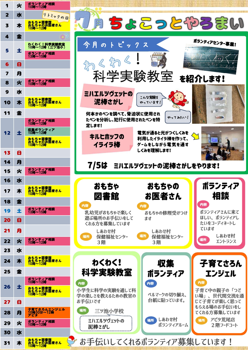毎月の掲示板