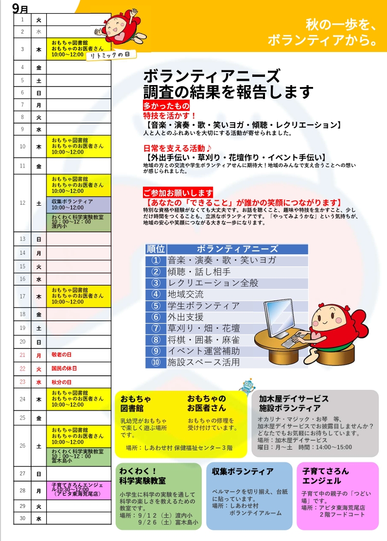 毎月の掲示板
